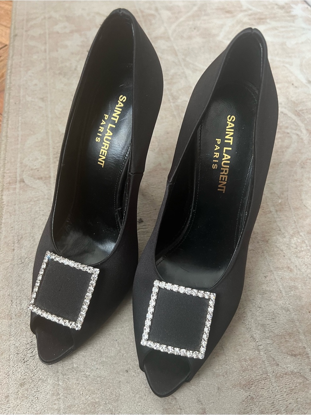 Saint Laurent Rhinestone Heels - Picture 1 of 9
